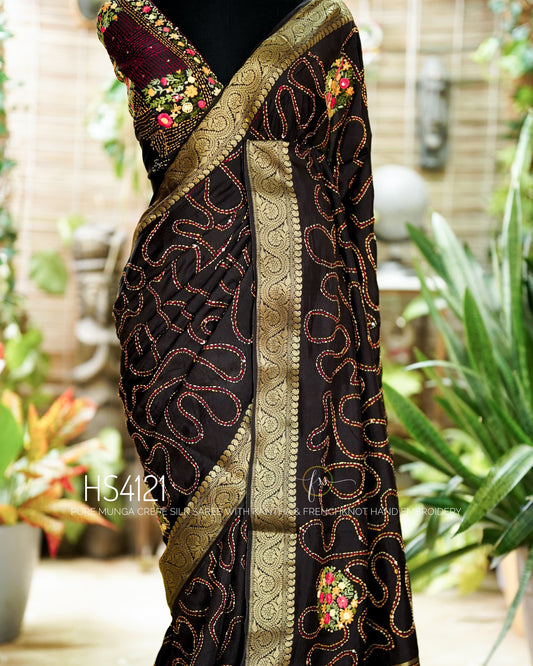Munga Crepe Silk Saree