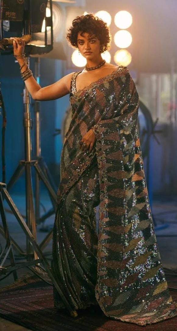 Beautiful Glittery party saree