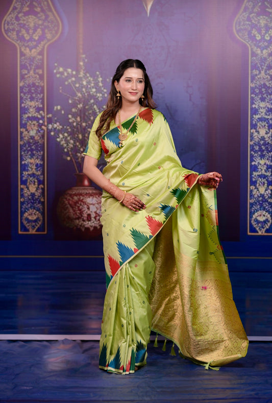 Temple border silk -FA-A139