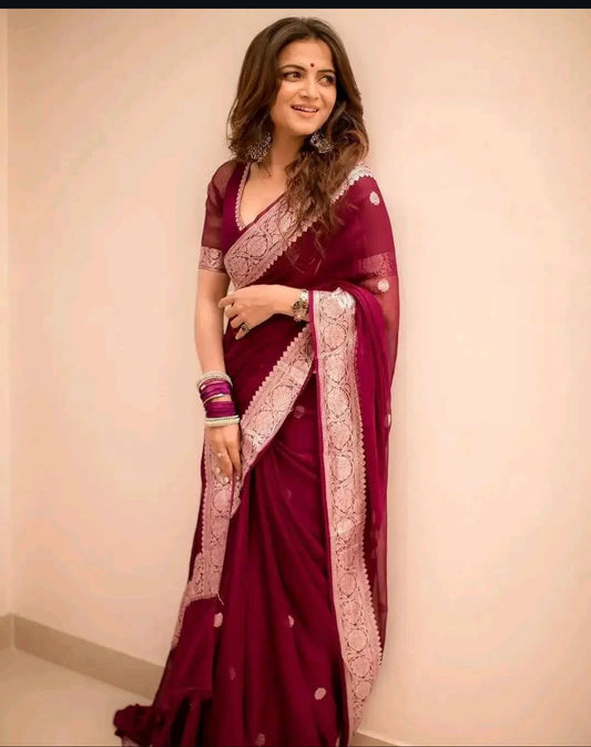 Benarasi Khadi Georgette